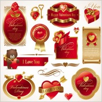 love the red elements vector