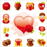 love theme icon vector