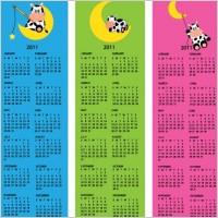 lovely 2011 calendar poster vector 2
