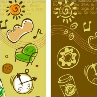 Lovely background series vector material 4