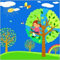 lovely children vector