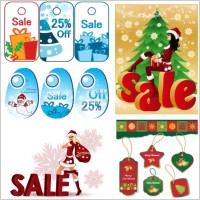 lovely christmas discount sales vector