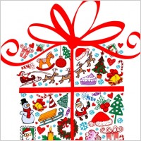lovely christmas element vector