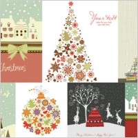 lovely christmas theme vector