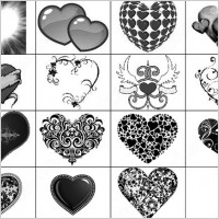 lovely hearts brush