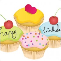 Lovely Little Birthday Cake Vector