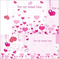 lovely romantic valentine day greeting card vector