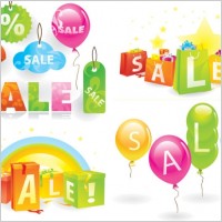 lovely shopping theme vector