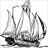 Lugger Ship clip art