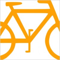 Lunanaut Bicycle Sign Symbol clip art