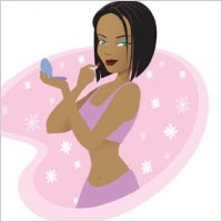 Make-up girl vector