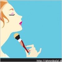 Make-up girl vector