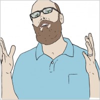 Man With Hands Out clip art