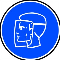 Mandatory Face Protection clip art