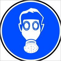 Mandatory Respiration Protection clip art