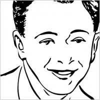 Medium Haircut With Side Part clip art