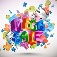 Mega Sale Vector Background