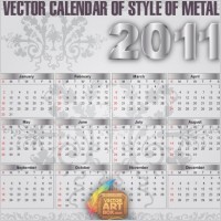Metal Vector Calendar
