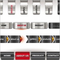 Metallic editable website buttons 3