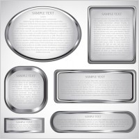 metallic frame vector