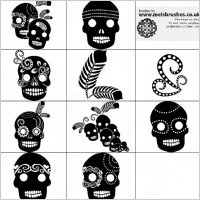 mexican skull brush