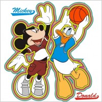 mickey and donald basketball