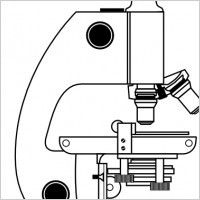Microscope With Labels clip art