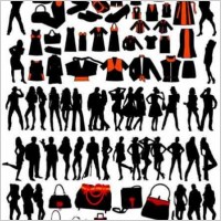 model silhouette vector