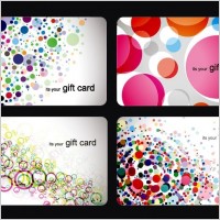 Modern Gift Card Templates Vector Set