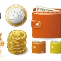 money theme of vector