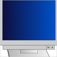 Monitor With Power Light clip art
