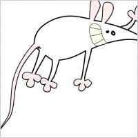 Mouse Cartoon Symbol clip art