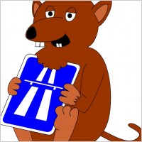 Mouse Eating Sign clip art