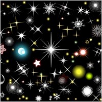 Multi-element vector material style flashing stars