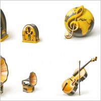 Music icons set icons pack