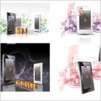 music player and fashion pattern vector arrow