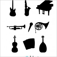 Musical Instruments Silhouettes