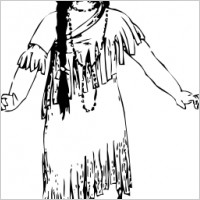 Native American Girl clip art