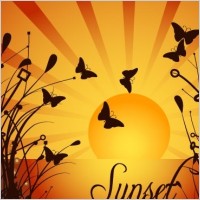 NATURE SUNSET VECTOR GRAPHIQUE