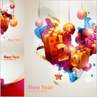 new year theme vector cool glare