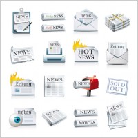 newspaper icon vector