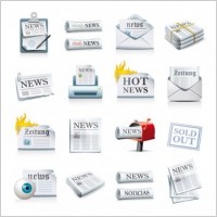 Newspaper icon vector