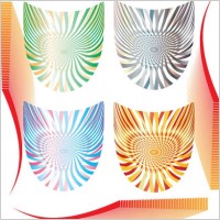 NixVex Op Art Shields Free vectors