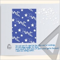 NixVex Star Pattern on Drawing Board Free Vector