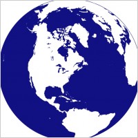 Northern Hemisphere Globe clip art