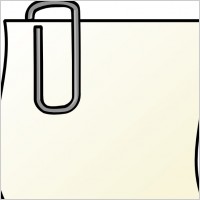 Note With Paperclip clip art
