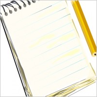Notepad Pencil clip art