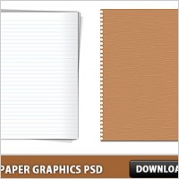 Notepaper Graphics Free PSD file