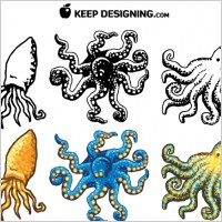Octopus Design Vectors- Free