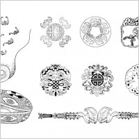 of 13 chinese classical vector